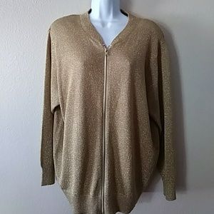 Vintage Gold Shimmer Sweater Rochelle California